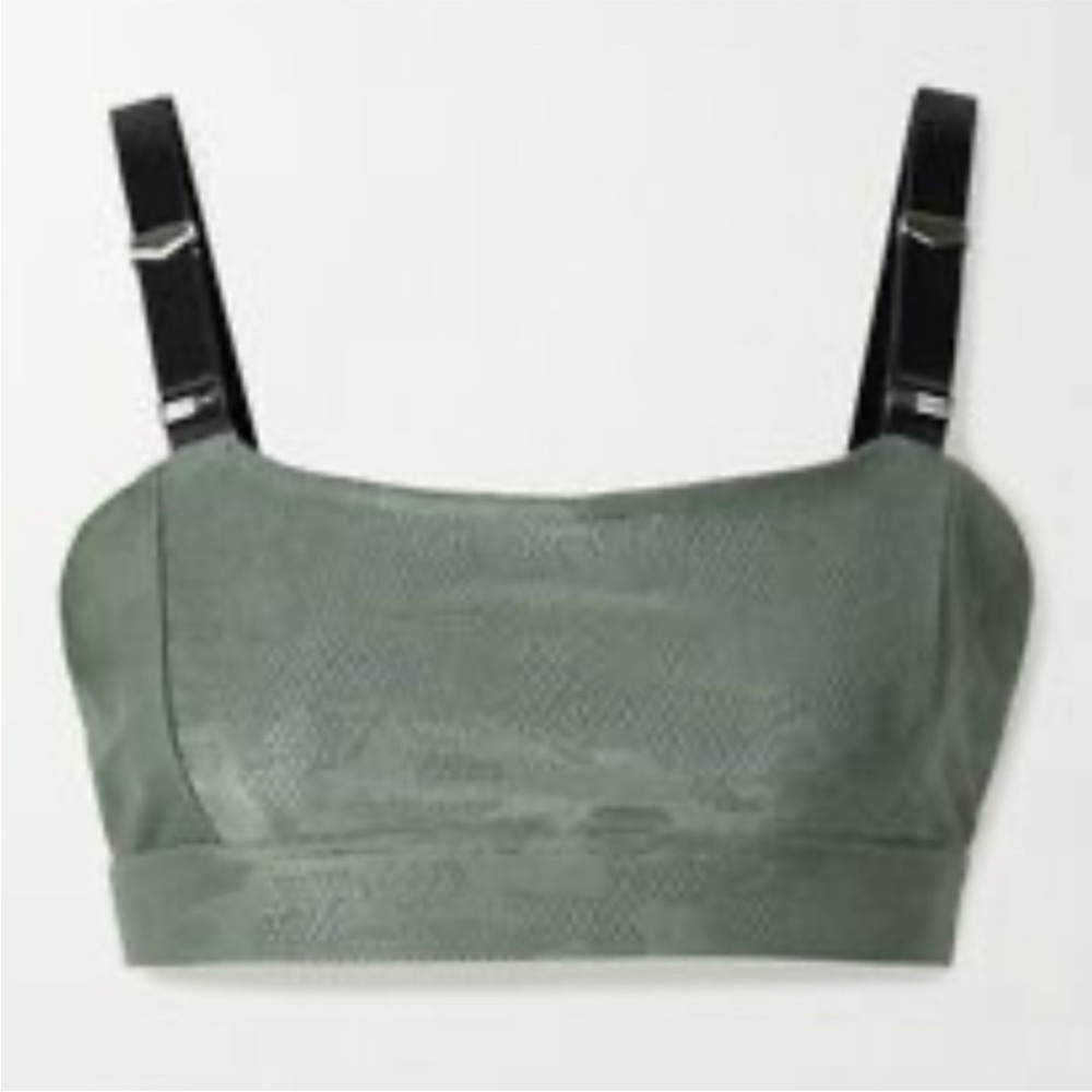 Heroine Sport Green Camo Print Sports Bra Small